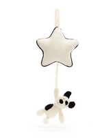 Bashful Puppy Musical Pull Toy | Black & Cream