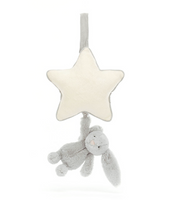 Bashful Bunny Musical Pull Toy | Grey