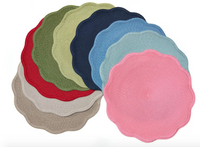 Scallop 2 Tone Placemat | Silver/French Blue