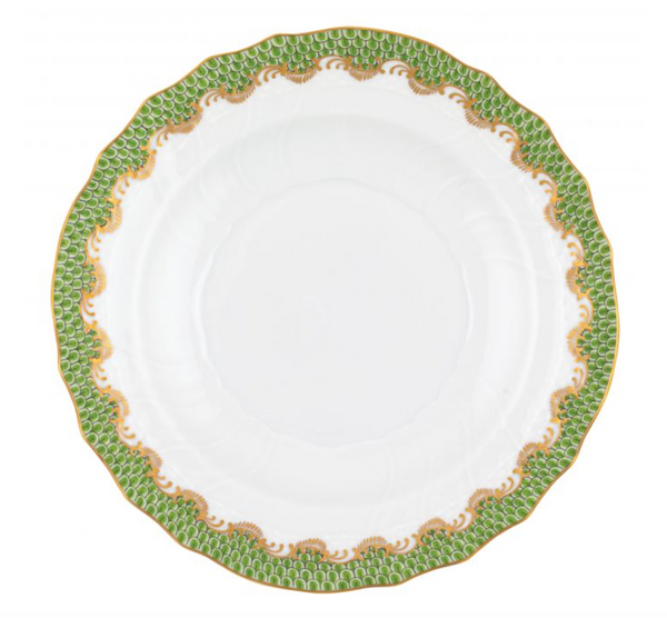 Fish Scale Salad Plate | Green