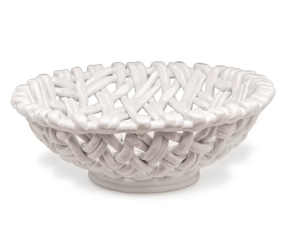 Small Round Basket | White
