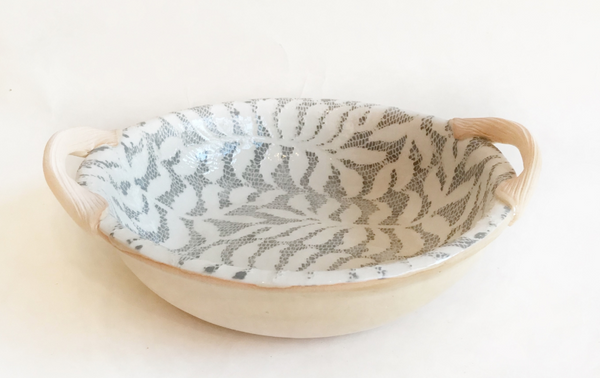 9" Veg Bowl w/Handles | Fern Charcoal