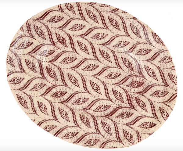 Banquet Oval | Paisley Bordeaux