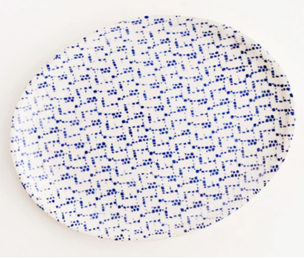 Small Oval | Maze Cobalt