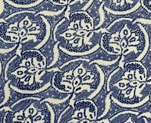 Small Fish Platter | Fleur de lis Cobalt