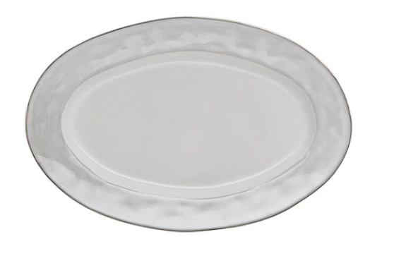 Azores Oval Platter | Greige Shimmer