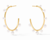 Hydra Stone Hoop Pearl | Large