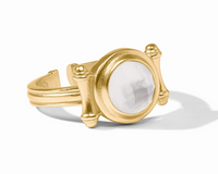 Bamboo Stone Ring | Iridescent Clear Crystal
