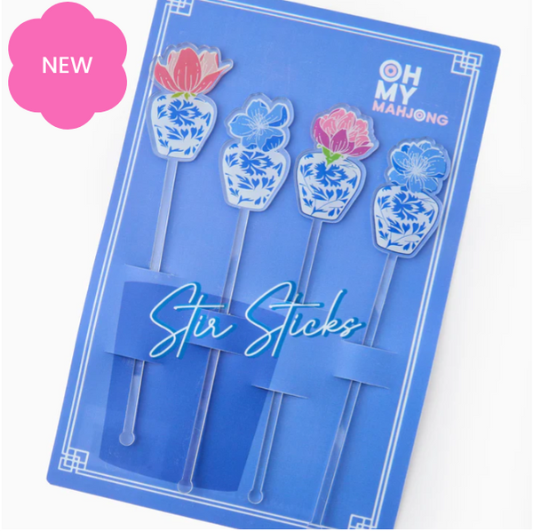 Chinoiserie Jar Cocktail Stirrers