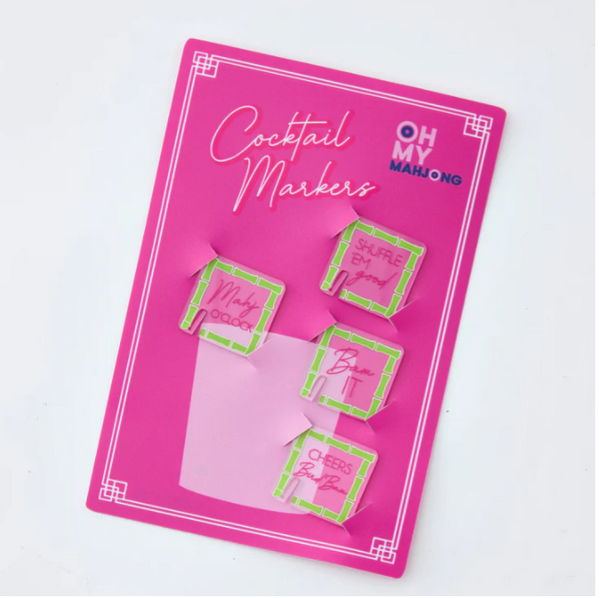 Bam Mahjong Cocktail Markers