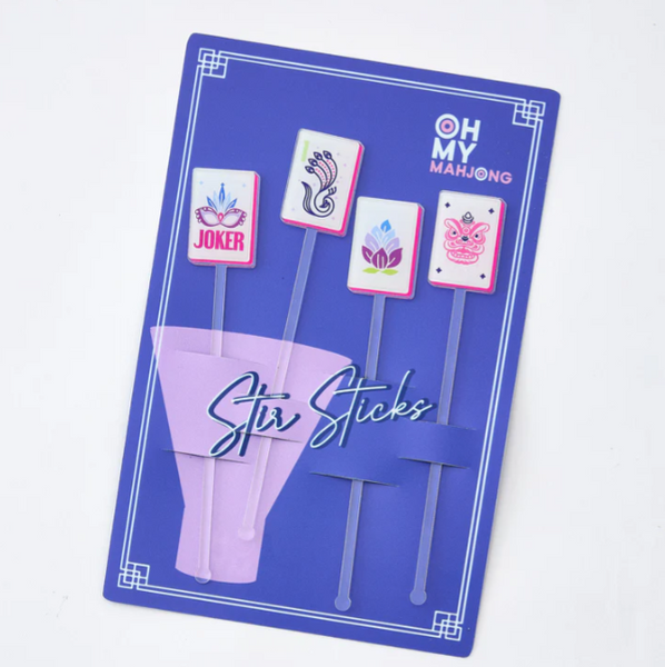 Soiree Acrylic Mahjong Cocktail Stirrers
