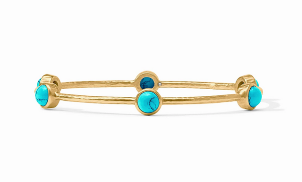 Milano Luxe Stone Bangle Medium Bracelet | Turquoise