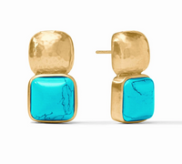 Catalina Gold Gemstone Earrings | Turquoise