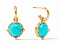 Honeybee Hoop & Charm Earrings | Turquoise
