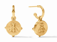 Honeybee Hoop & Charm Earrings | Turquoise
