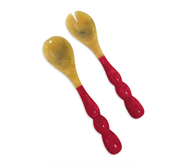 Resin Rio Bubble Salad Servers | Pink
