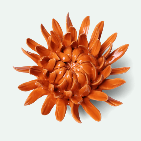 Ceramic Flower Mum | Orange