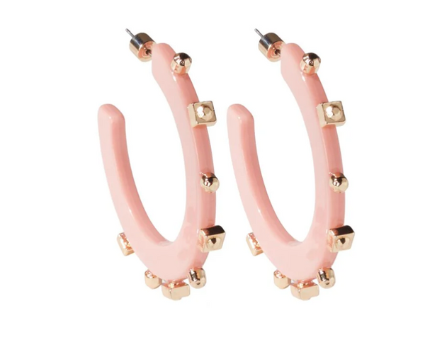 Solid Jewel Hoop | Salmon