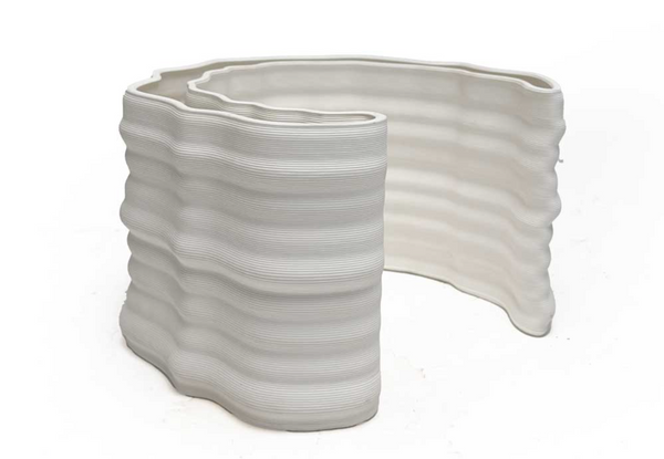 3D Ceramic Drip Vase Large | White