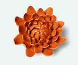 Ceramic Flower Dahlia | Orange