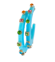 City Girl Jewel Hoop | Blue Multi