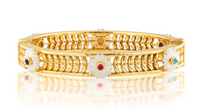 Villandry Fleur Vine Hinged Bangle S/M | Multi