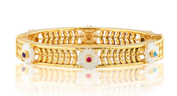Villandry Fleur Vine Hinged Bangle S/M | Multi