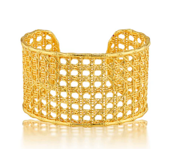Veranda Caning Cuff | Gold