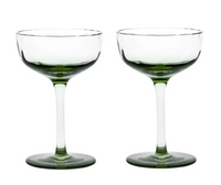 Puro Cocktail Coupes Set 2 | Basil