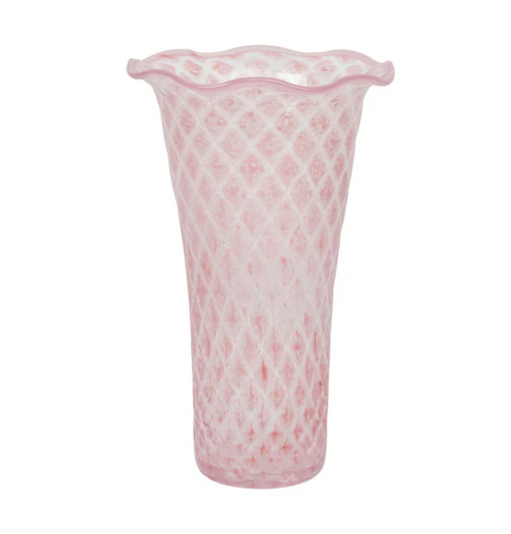 Trellis 9" Flared Vase | Blush