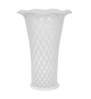 Trellis 9" Flared Vase | White