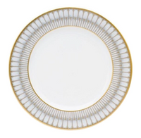 Arcades Dinner Plate | Gray and Gold