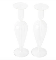 Nuovo Stripe Candlestick Pair | White