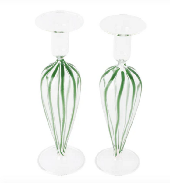 Nuovo Stripe Candlestick Pair | Green