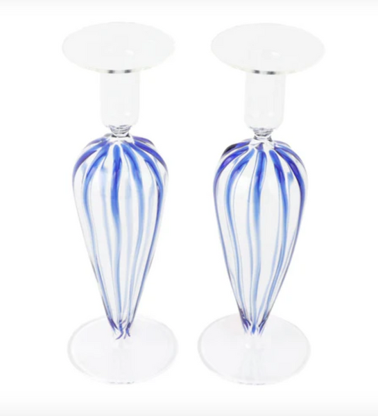 Nuovo Stripe Candlestick Pair | Blue