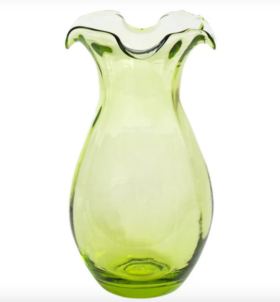 Hibiscus Vertical Fluted Vase | Green