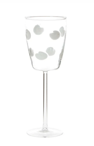 Drop Wine Glass | White