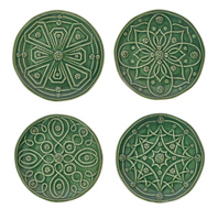 Jardins Du Monde Side/Cocktail Plates Set 4 | Basil