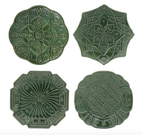 Jardins Du Monde Dessert/Salad Plates Set 4 | Basil