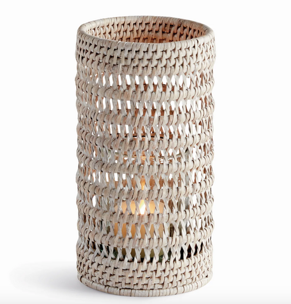 Burma Whitewash Rattan Hurricane | Small