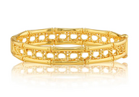 Veranda Caning Hinged Bangle | S/M