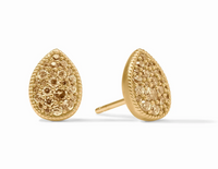 Birthstone Teardrop Stud Earrings Citrine Yellow | November