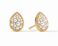 Birthstone Teardrop Stud Earrings Pearl | June