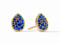 Birthstone Teardrop Stud Earrings Sapphire Blue | September