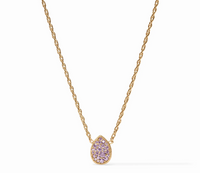 Birthstone Teardrop Necklace Amethyst Purple | February