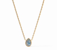 Birthstone Teardrop Necklace Blue Topaz | December