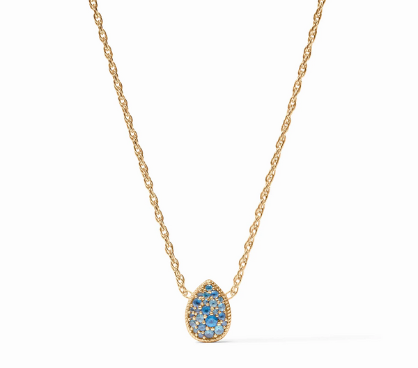 Birthstone Teardrop Necklace Blue Topaz | December