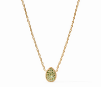 Birthstone Teardrop Necklace Peridot Green | August