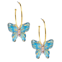 Butterfly Hoops | Neon Blue
