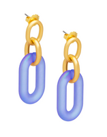 Oval Link Drop Earrings | Cobalt